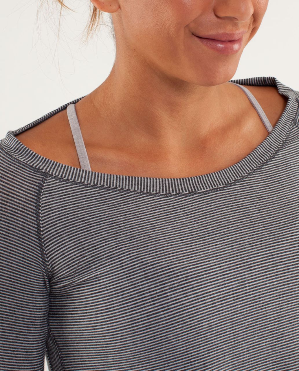 Lululemon Presence Of Mind Long Sleeve - Tonka Stripe Burnout Coal