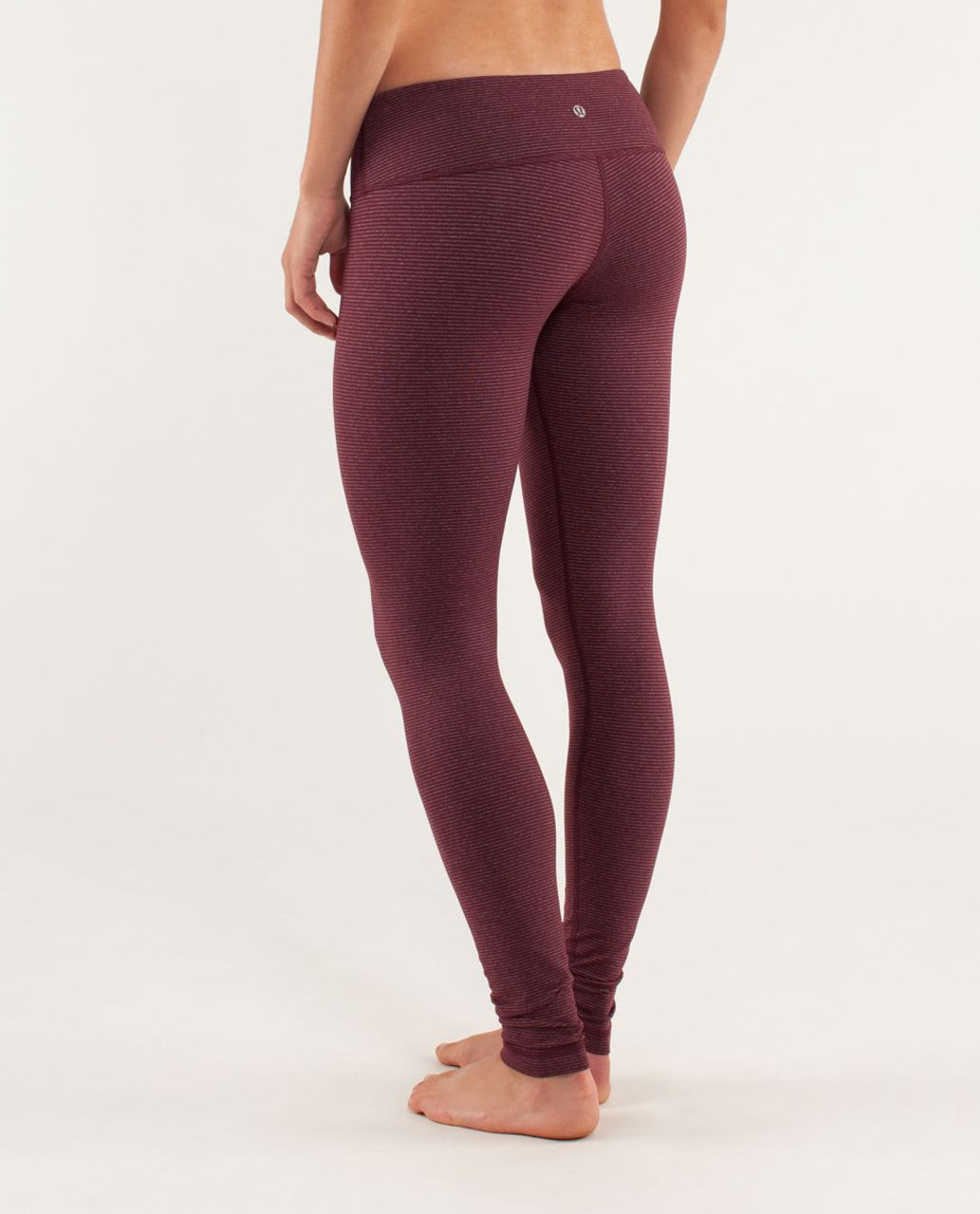 Lululemon Wunder Under Pant - Tonka Stripe Bordeaux Drama / Bordeaux Drama