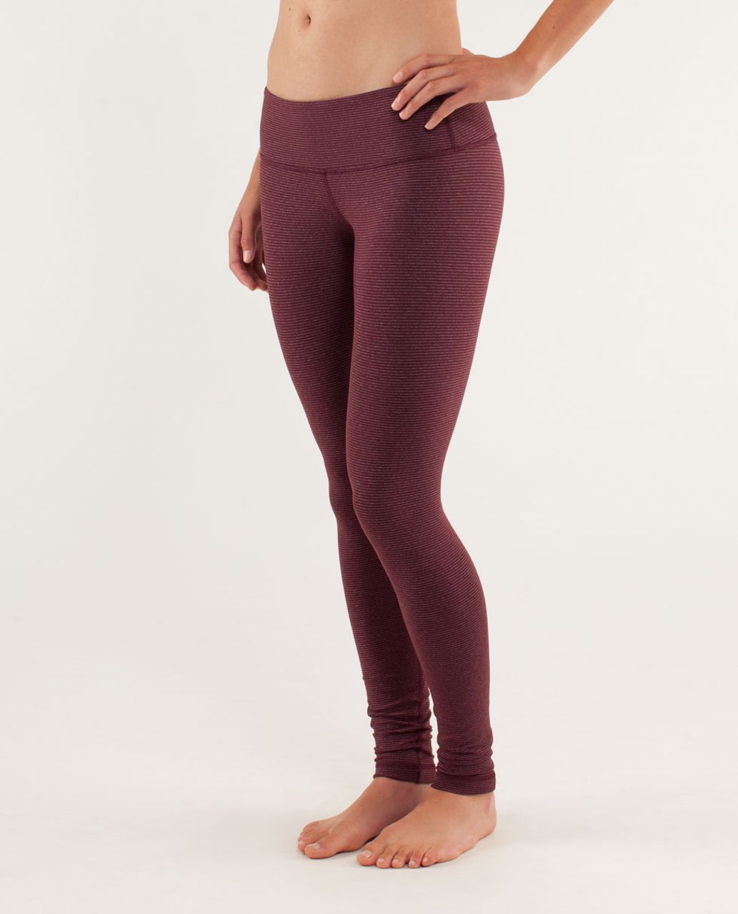 Lululemon Wunder Under Pant - Tonka Stripe Bordeaux Drama / Bordeaux Drama  - lulu fanatics