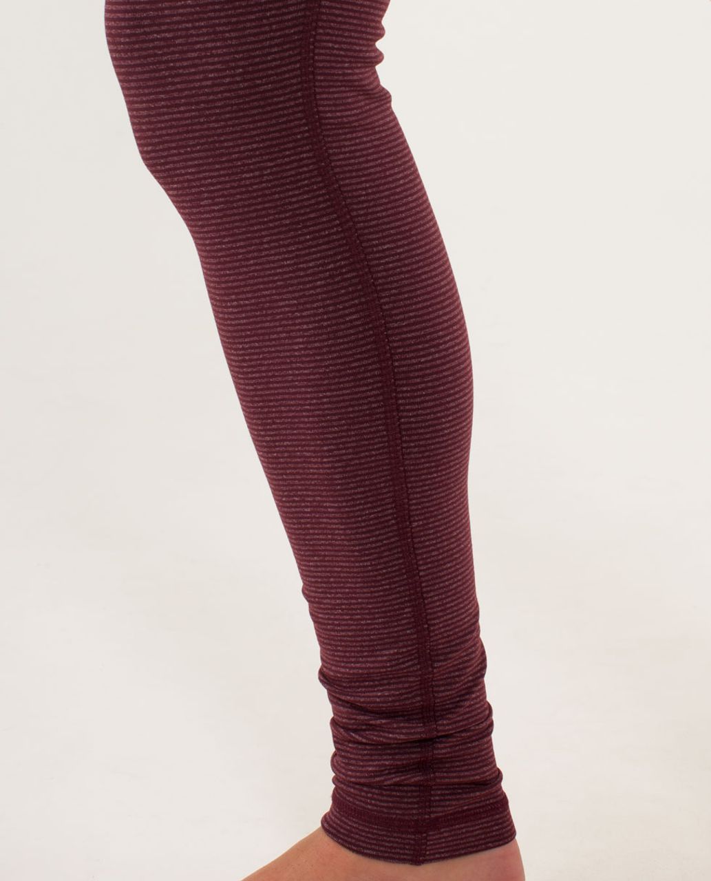 Lululemon Wunder Under Pant - Tonka Stripe Bordeaux Drama / Bordeaux Drama