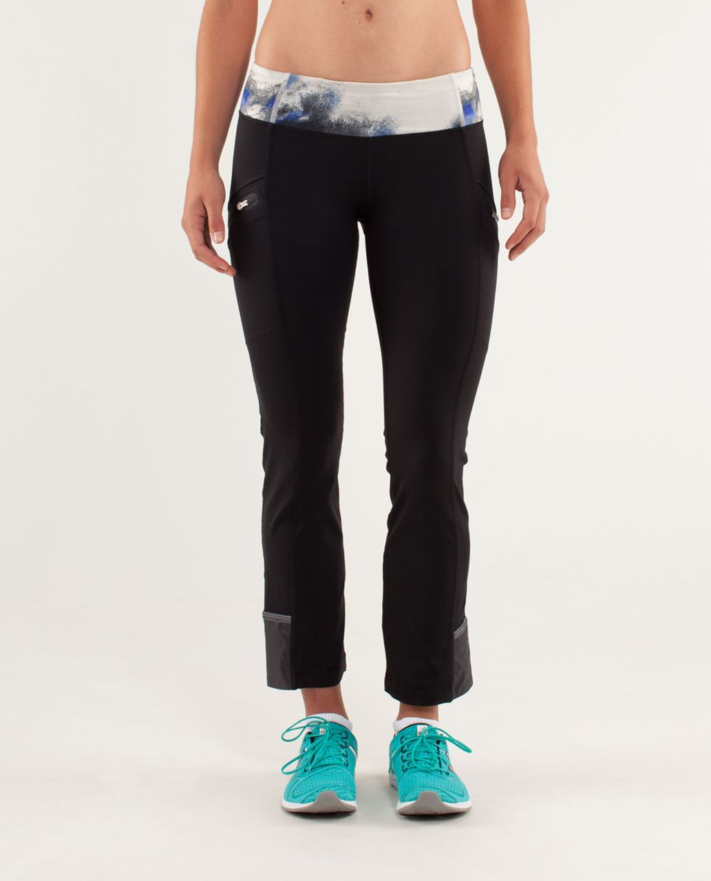 Lululemon Runnin' With My Homies Pant - Black / Milky Way Multi Print / Pigment Blue