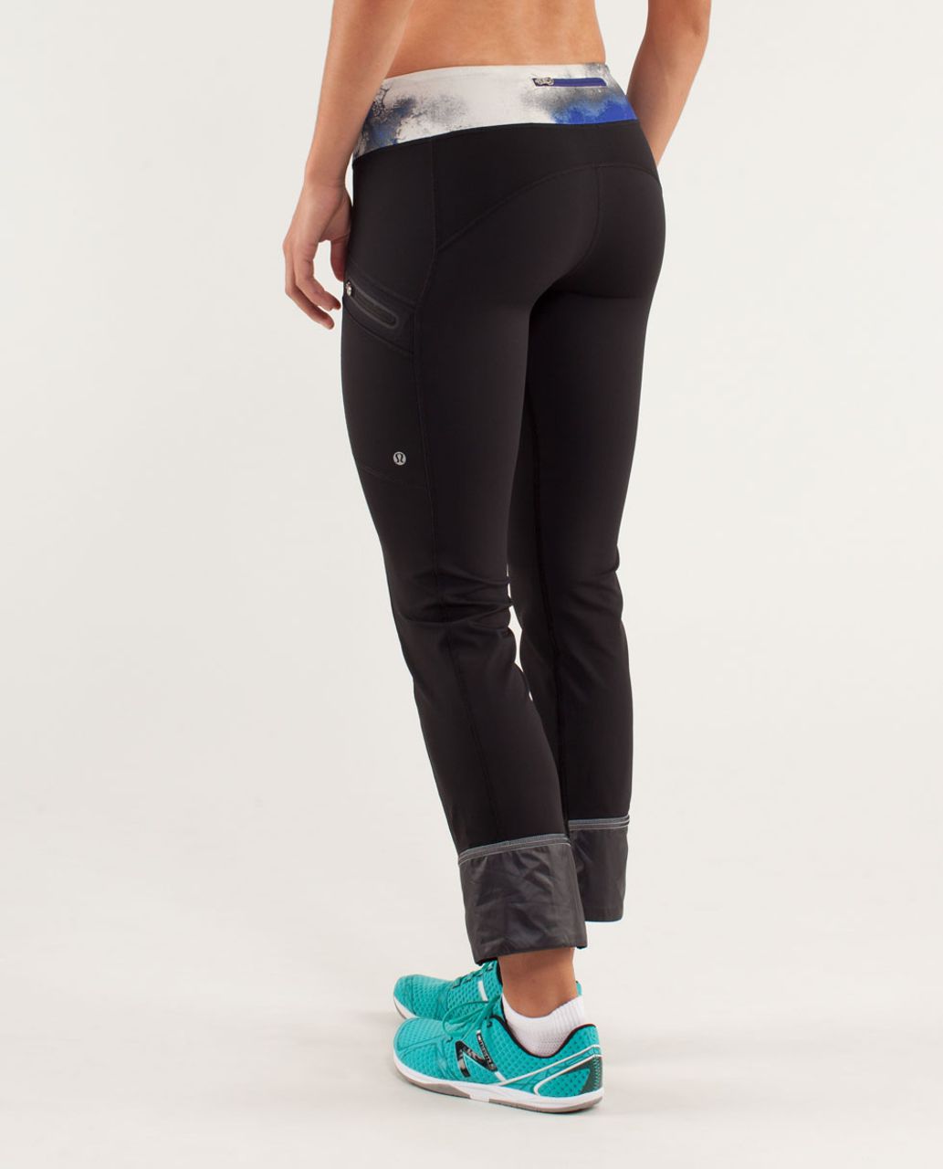 Lululemon Runnin' With My Homies Pant - Black / Milky Way Multi Print / Pigment Blue