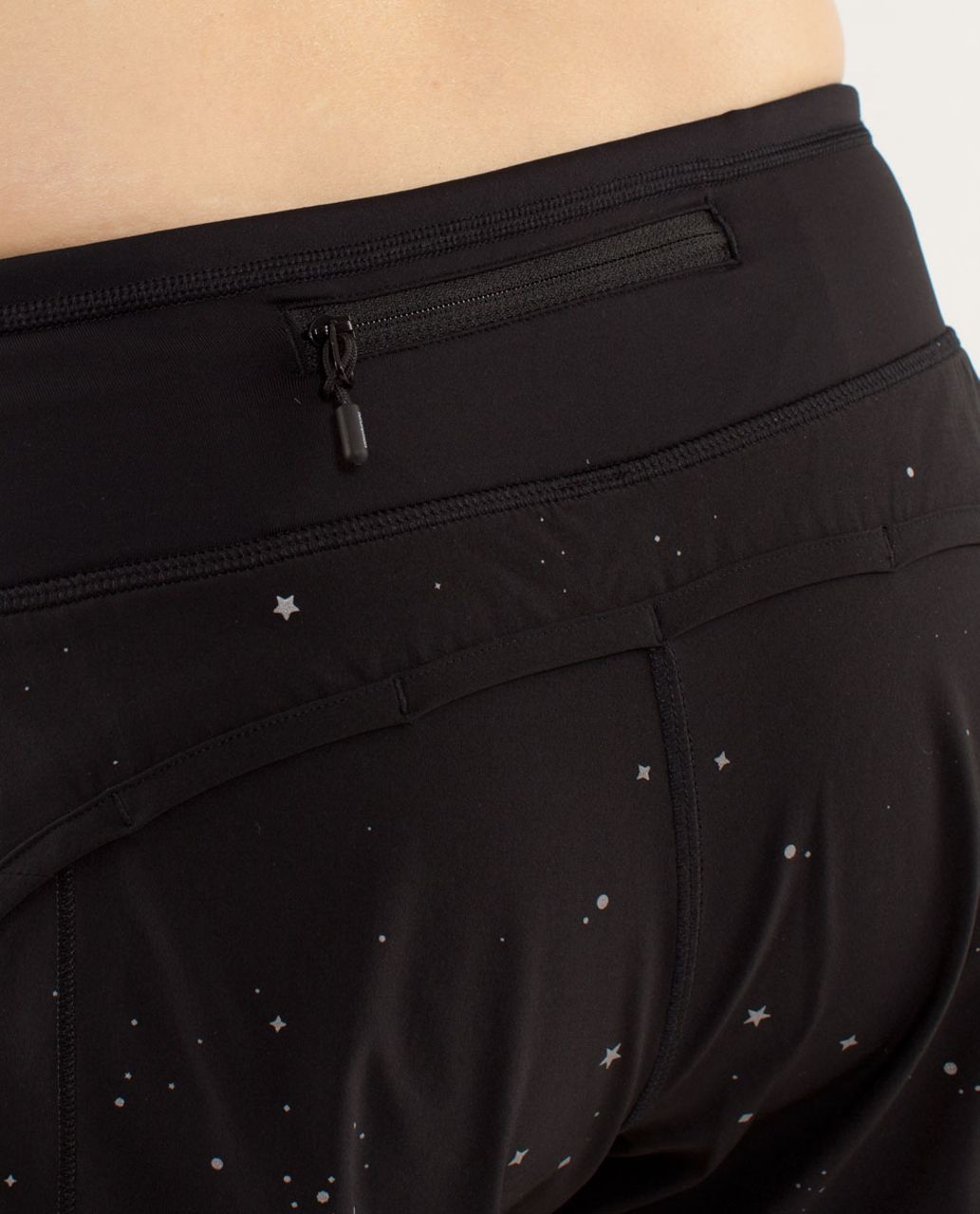 Lululemon Turbo Run Short - Twinkle Silver Reflective / Black