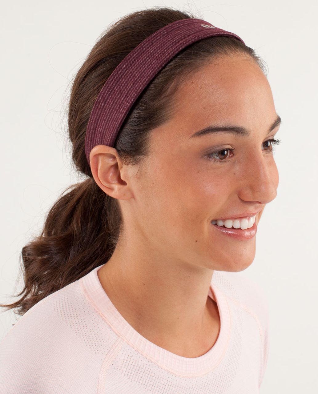 Lululemon Slipless Headband - Tonka Stripe Bordeaux Drama / Heathered Bordeaux Drama