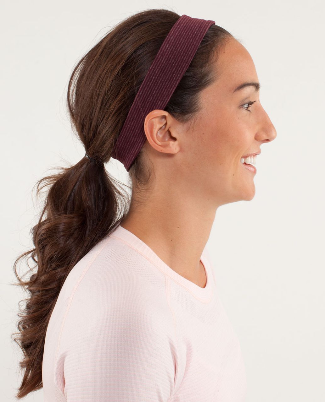 Lululemon Slipless Headband - Tonka Stripe Bordeaux Drama / Heathered Bordeaux Drama