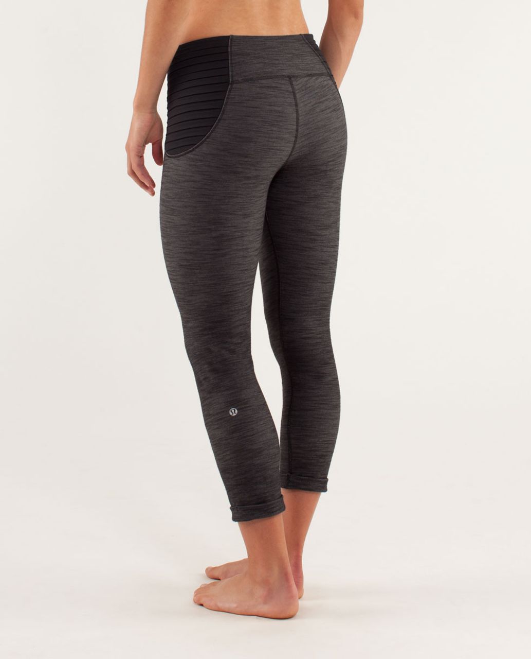 Lululemon Aphrodite Crop - Black Slub Denim / Black