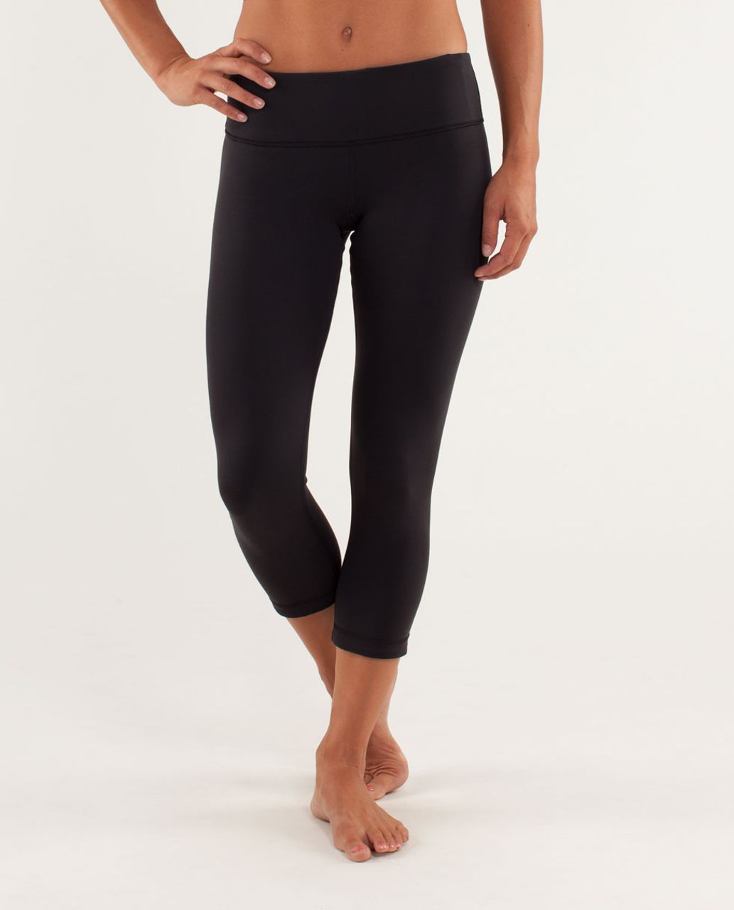 Lululemon Wunder Under Crop *Bonded - Black /  Coal