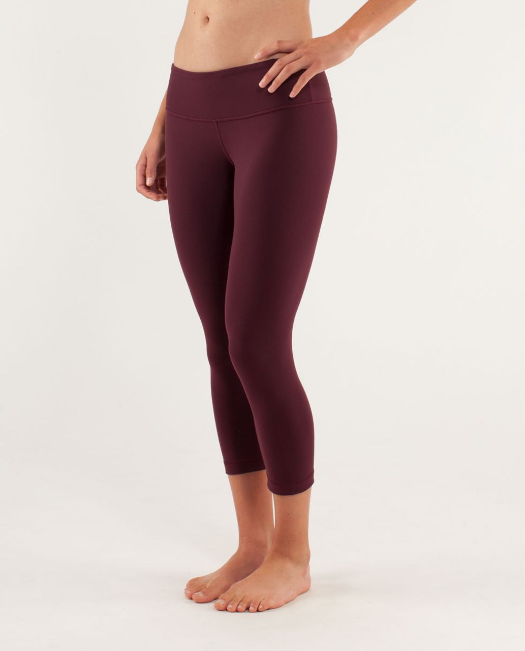 Lululemon Wunder Under Crop - Bordeaux Drama