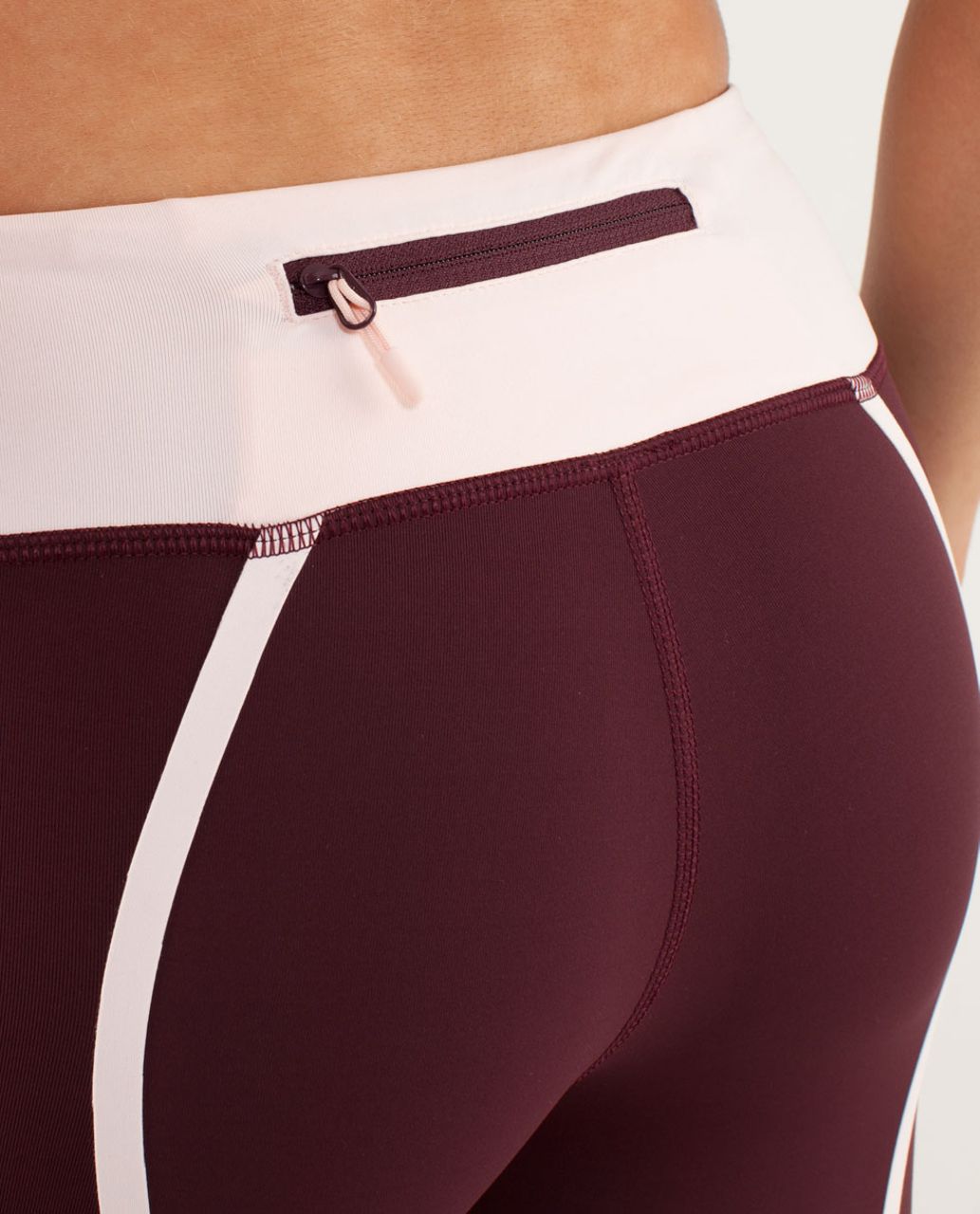 Lululemon Run:  Track Time Crop - Bordeaux Drama / Pretty Pink