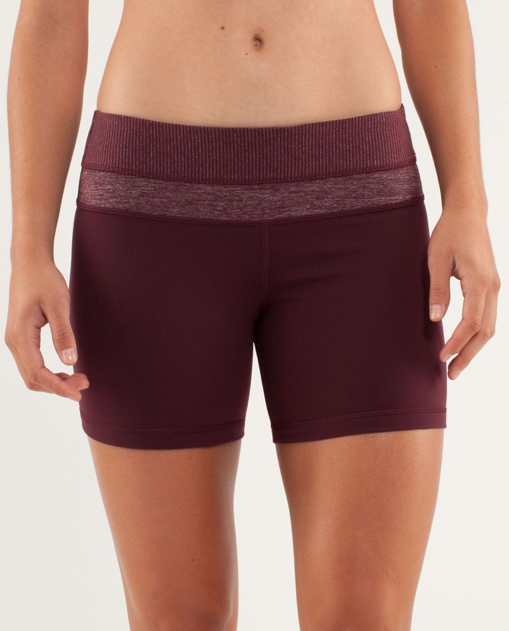 Lululemon Reverse Groove Short (Regular) - Bordeaux Drama / Tonka Stripe Bordeaux Drama / Heathered Bordeaux Drama / Heathered Bordea