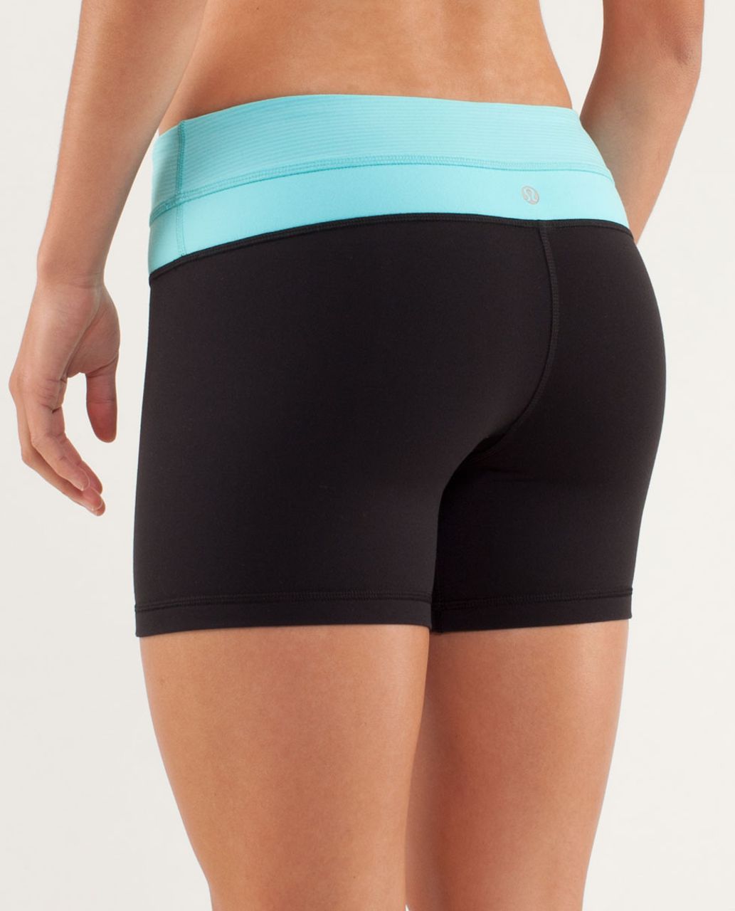 Lululemon Reverse Groove Short (Regular) - Black / Tonka Stripe Angel Blue / Heathered Angel Blue / Angel Blue