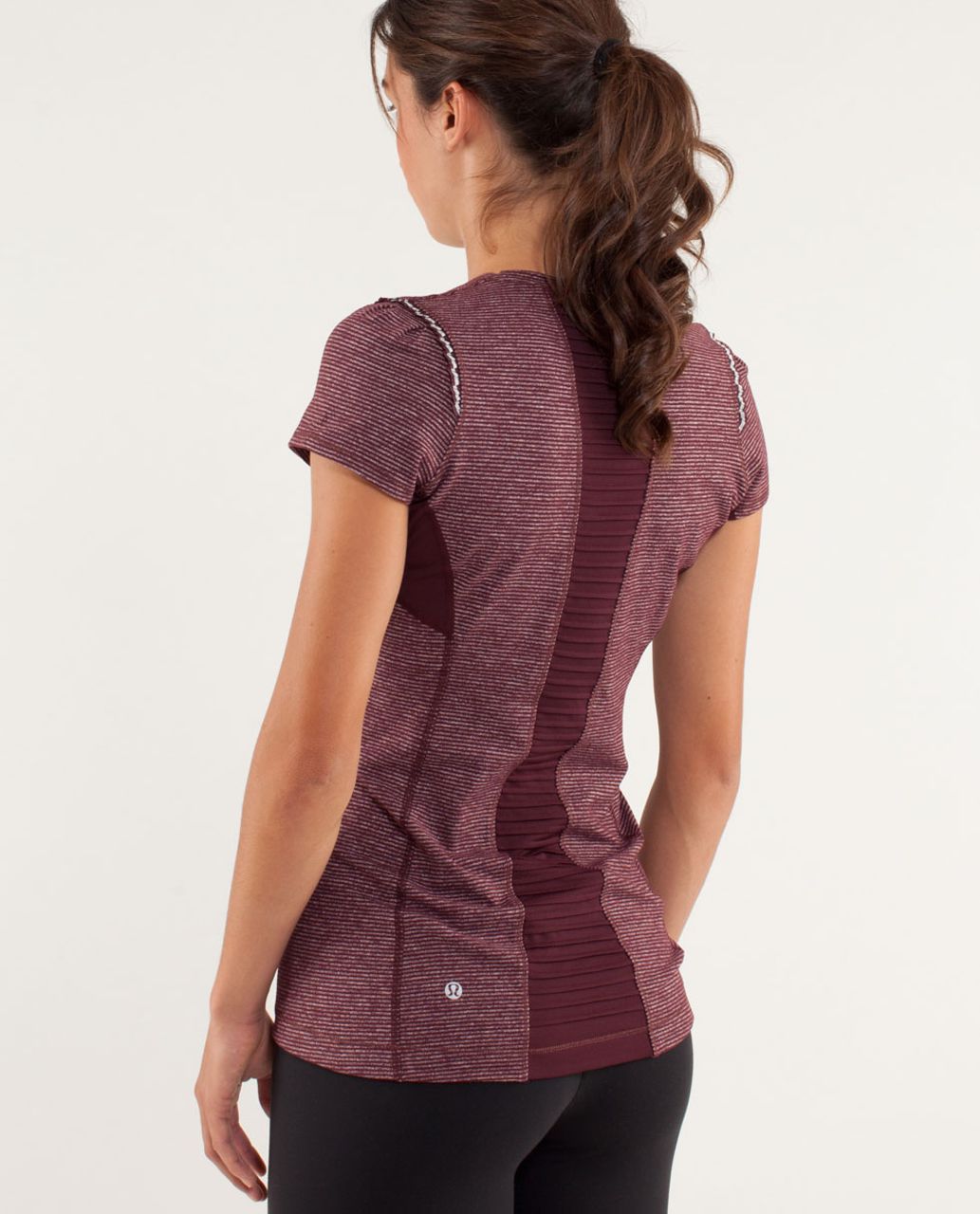 Lululemon Star Runner Short Sleeve - Tonka Stripe Bordeaux Drama / Heathered Bordeaux Drama / Bordeaux Drama