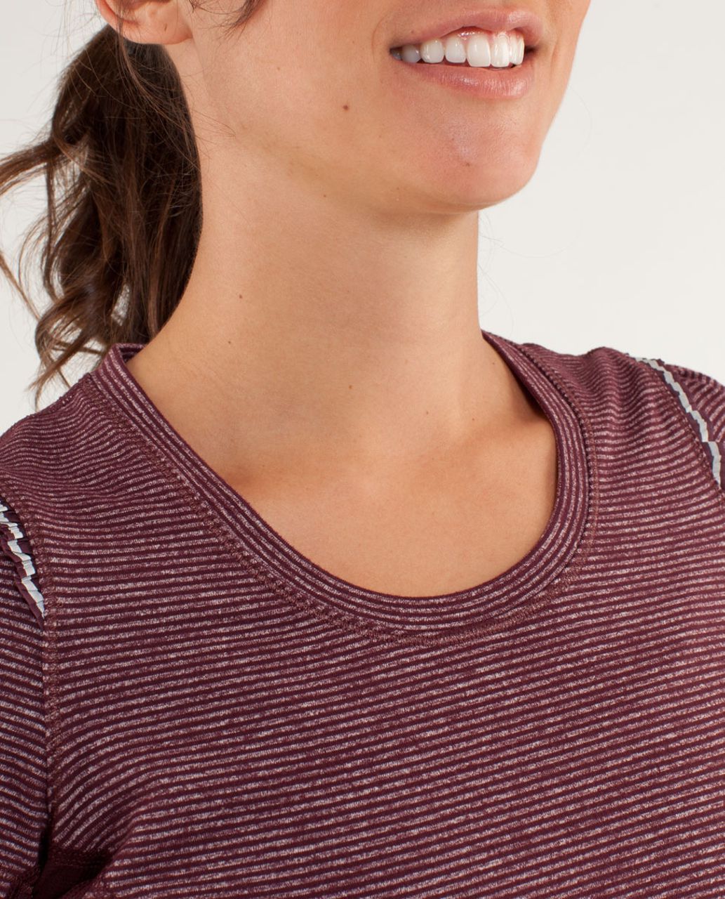 Lululemon Star Runner Short Sleeve - Tonka Stripe Bordeaux Drama / Heathered Bordeaux Drama / Bordeaux Drama