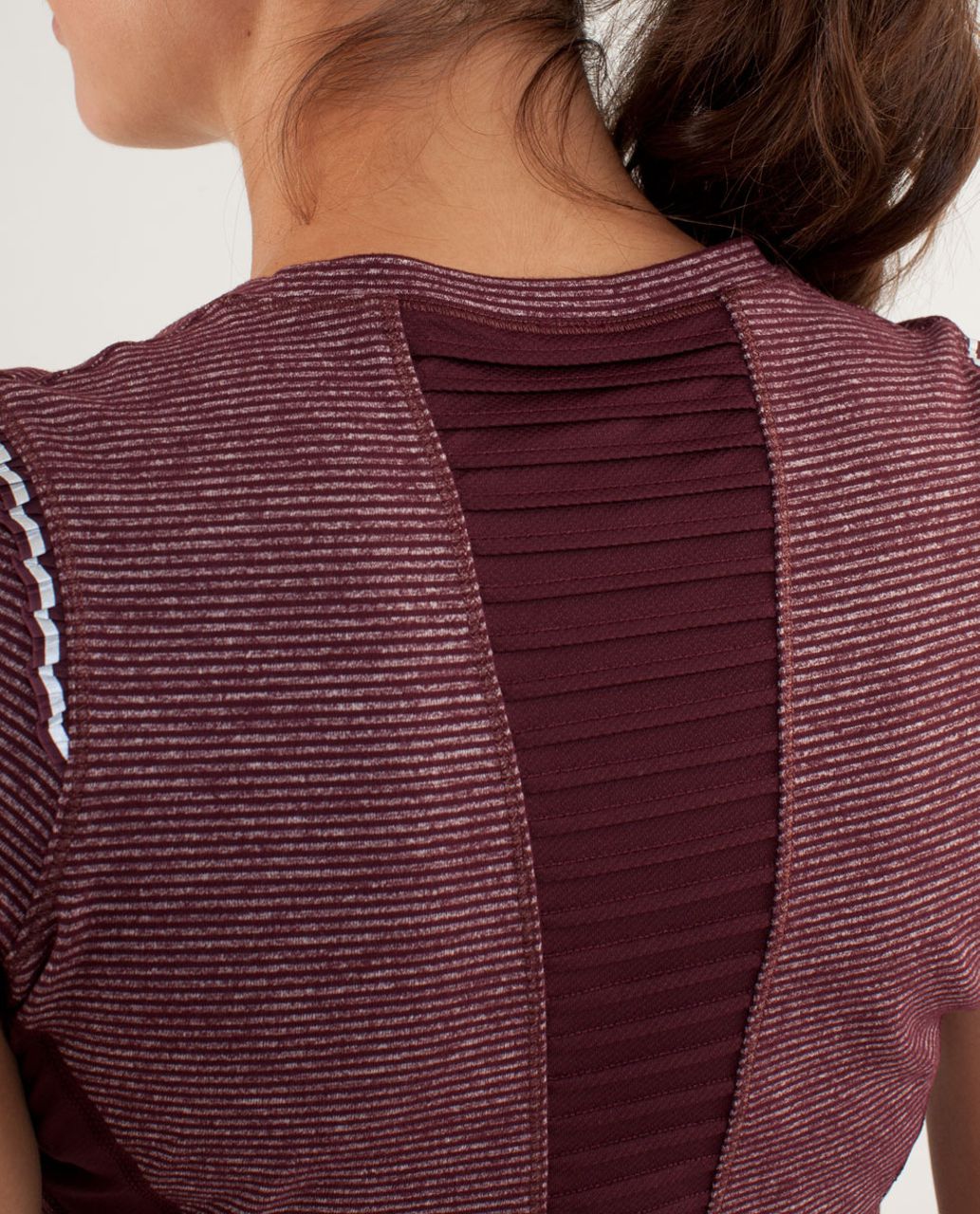 Lululemon Star Runner Short Sleeve - Tonka Stripe Bordeaux Drama / Heathered Bordeaux Drama / Bordeaux Drama