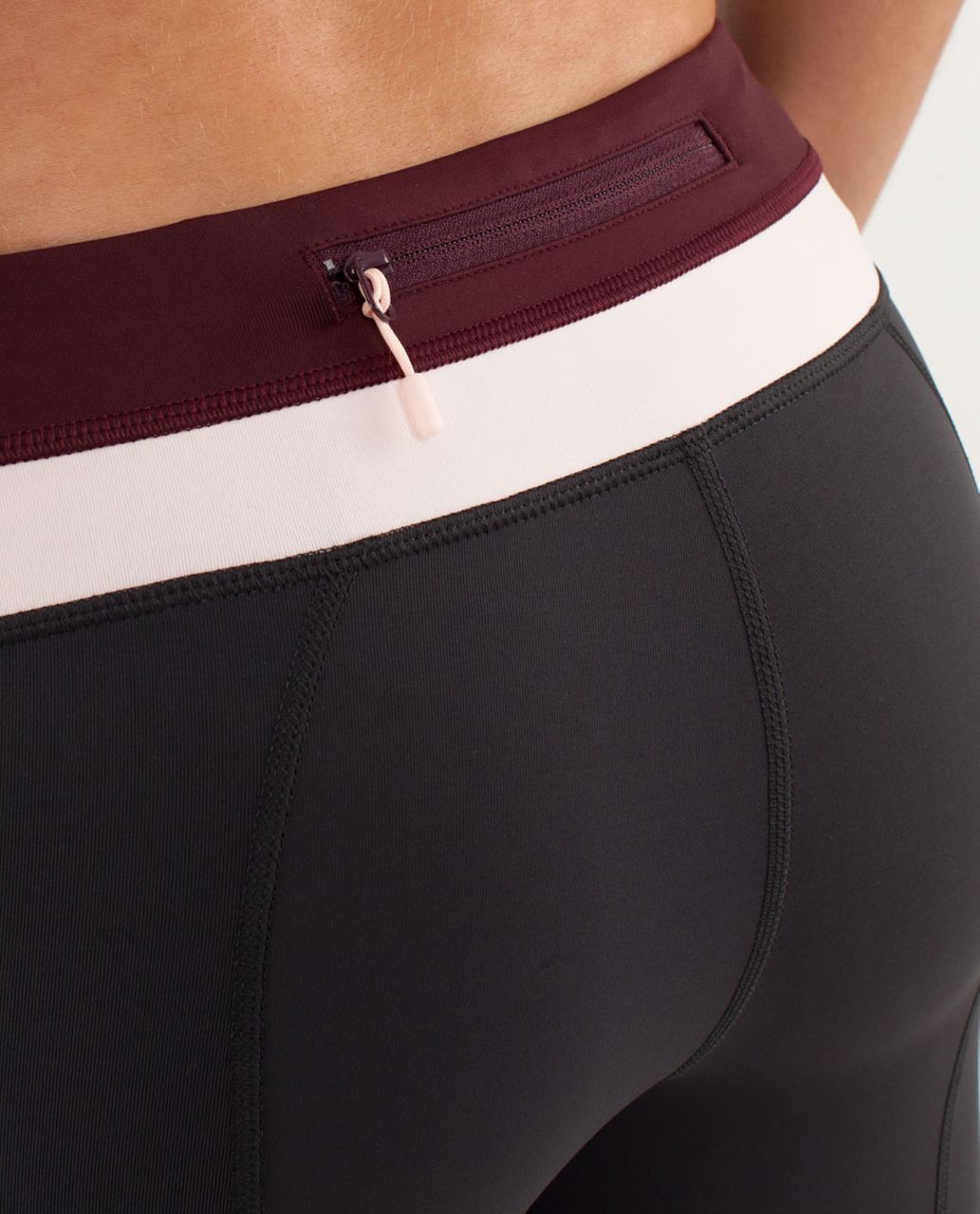 Lululemon Run:  Inspire Crop II - Deep Coal / Bordeaux Drama / Pretty Pink