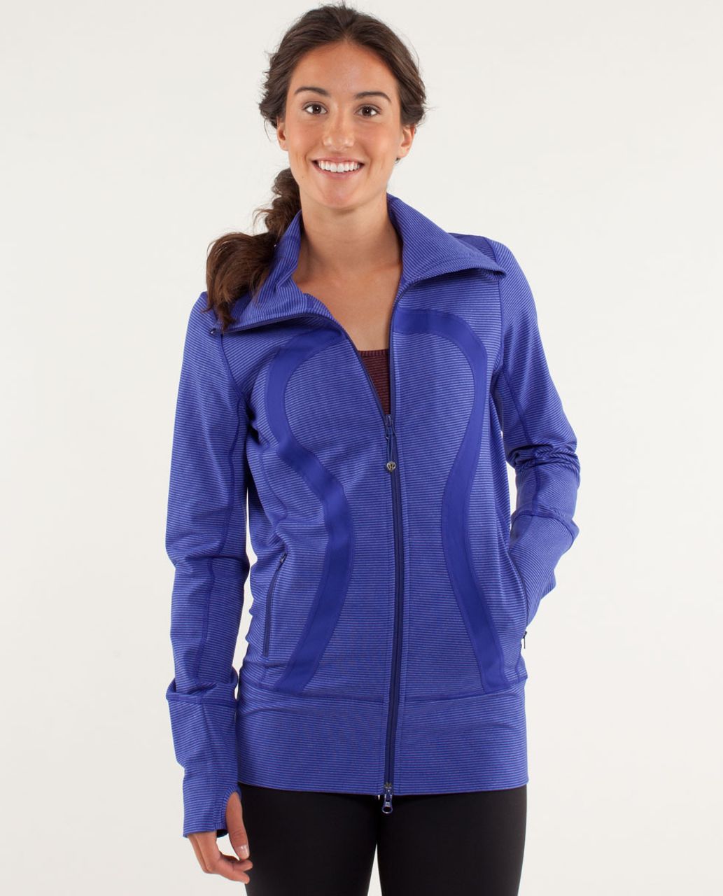 Lululemon In Stride Jacket - Tonka Stripe Pigment Blue / Heathered Pigment Blue / Pigment Blue