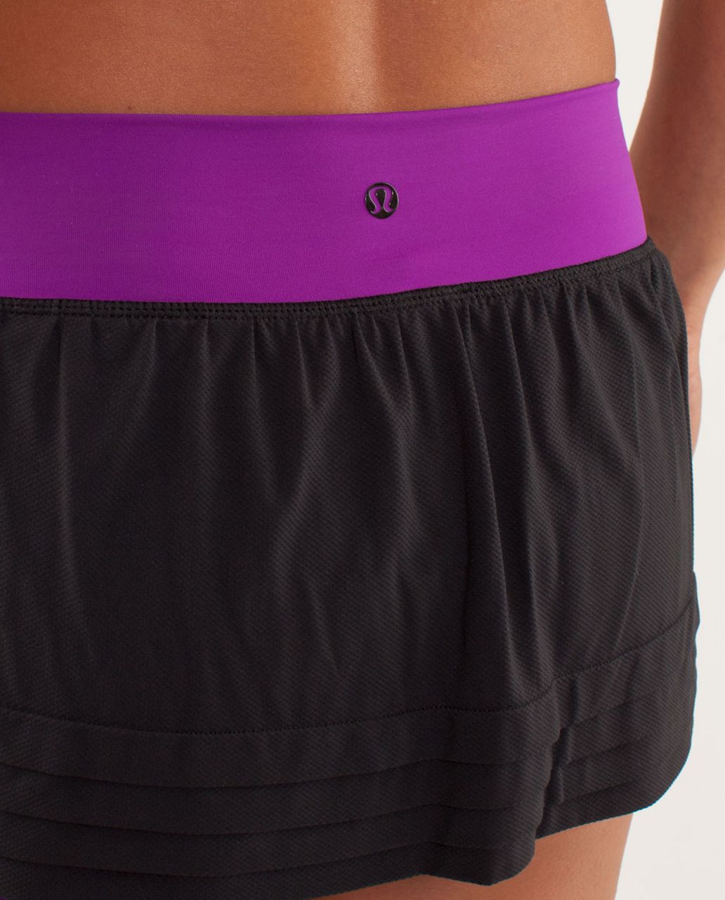 Lululemon Breath Of Fire Skirt - Black / Tender Violet