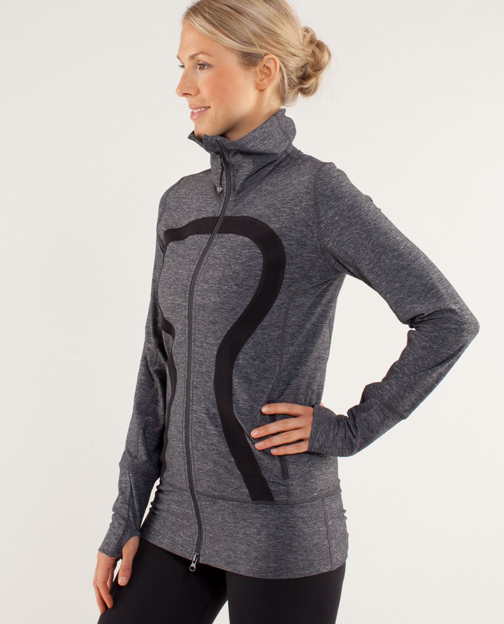 Lululemon In Stride Jacket - Heathered Coal /  Black