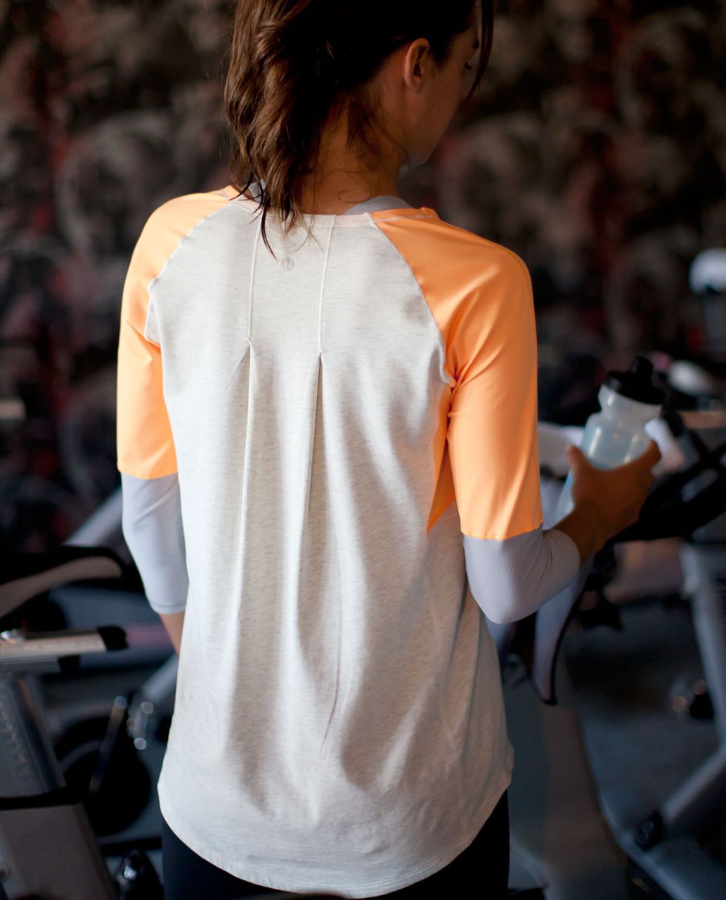 Lululemon Spincity Long Sleeve - Heathered Polar Cream / Creamsicle Pop / Silver Slate