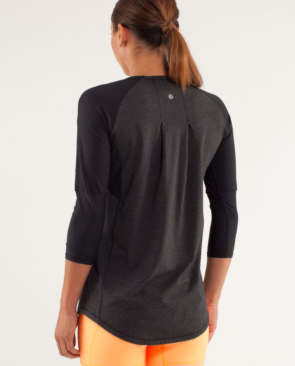 Lululemon Spincity Long Sleeve - Heathered Black /  Black