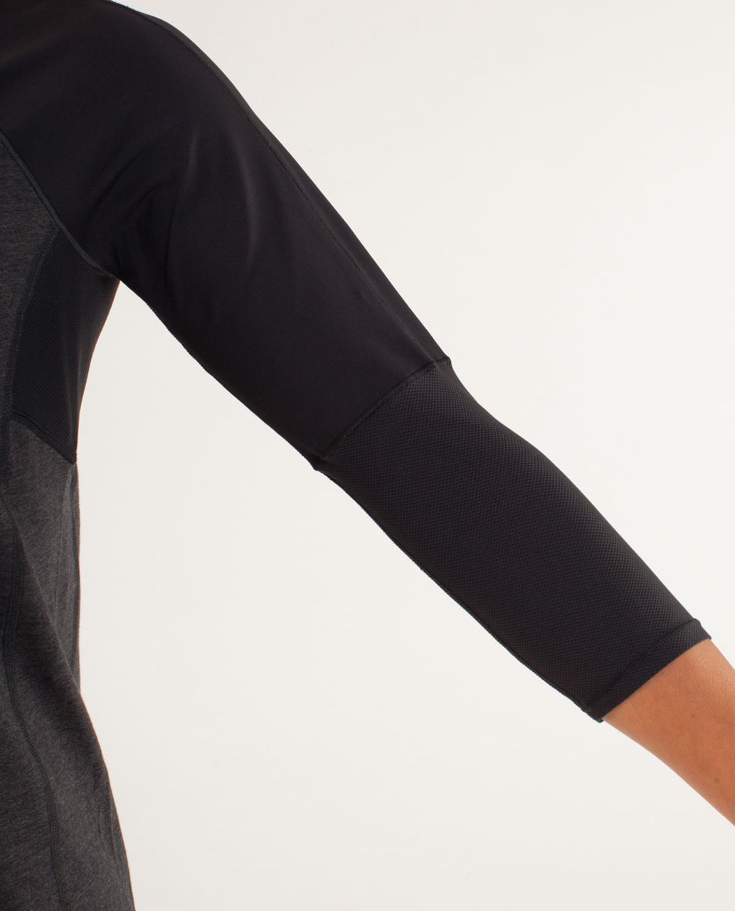 Lululemon Spincity Long Sleeve - Heathered Black /  Black