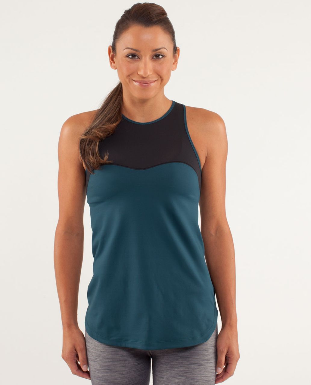 Lululemon Right Round Tank - Alberta Lake / Black