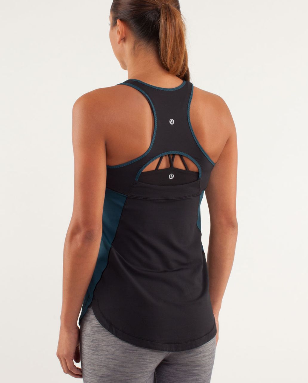 Lululemon Right Round Tank - Alberta Lake / Black