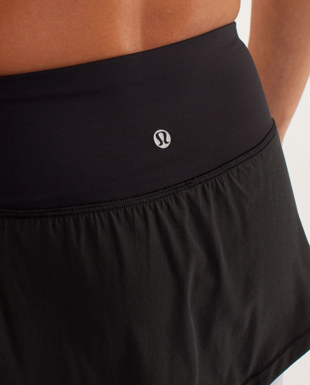 Lululemon Spin It To Win It Crop - Heathered Silver Slate / Black