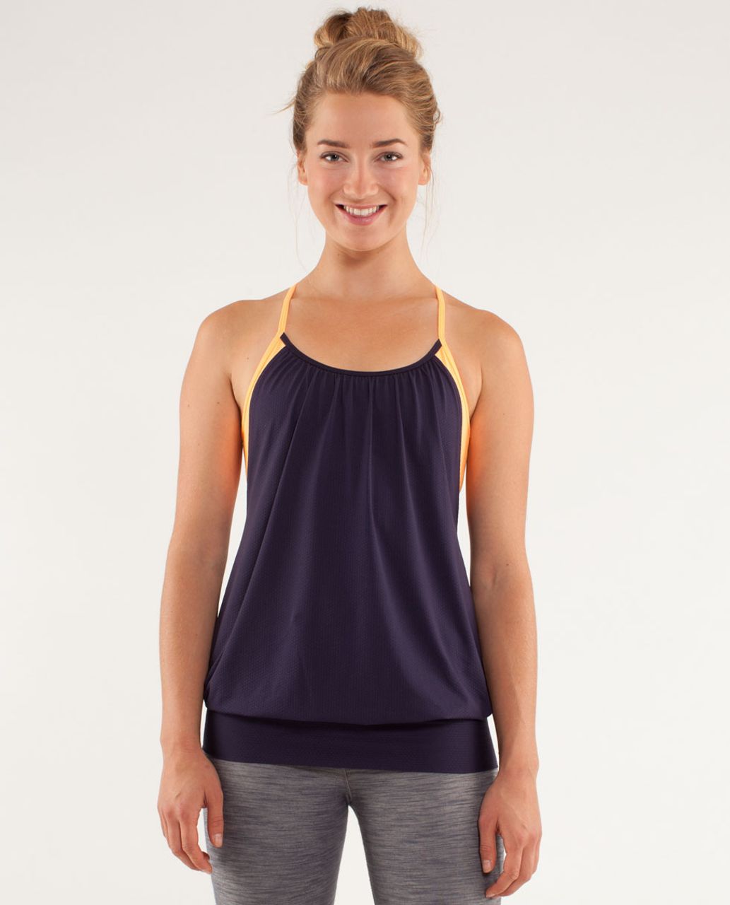 Lululemon No Limits Tank - Black Swan / Creamsicle Pop