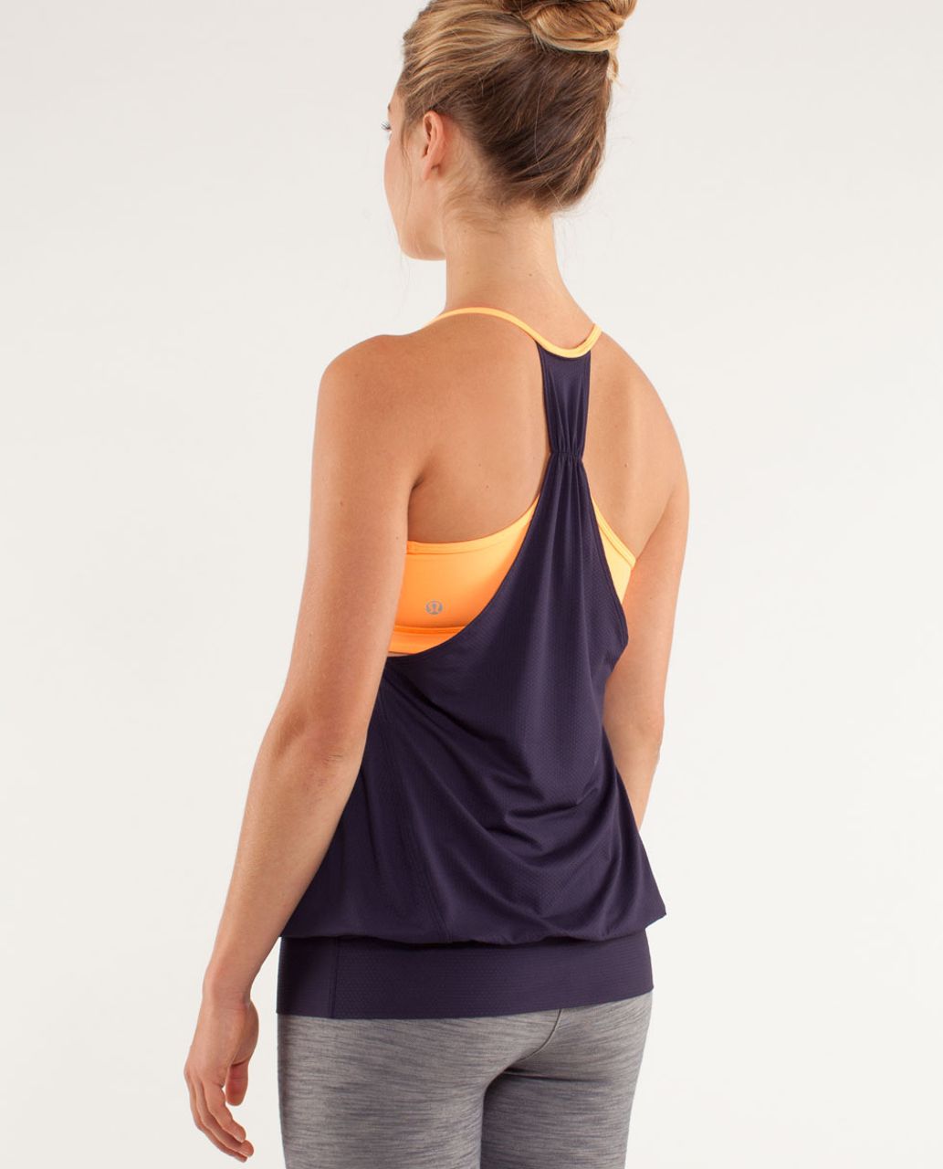 Lululemon No Limits Tank - Black Swan / Creamsicle Pop