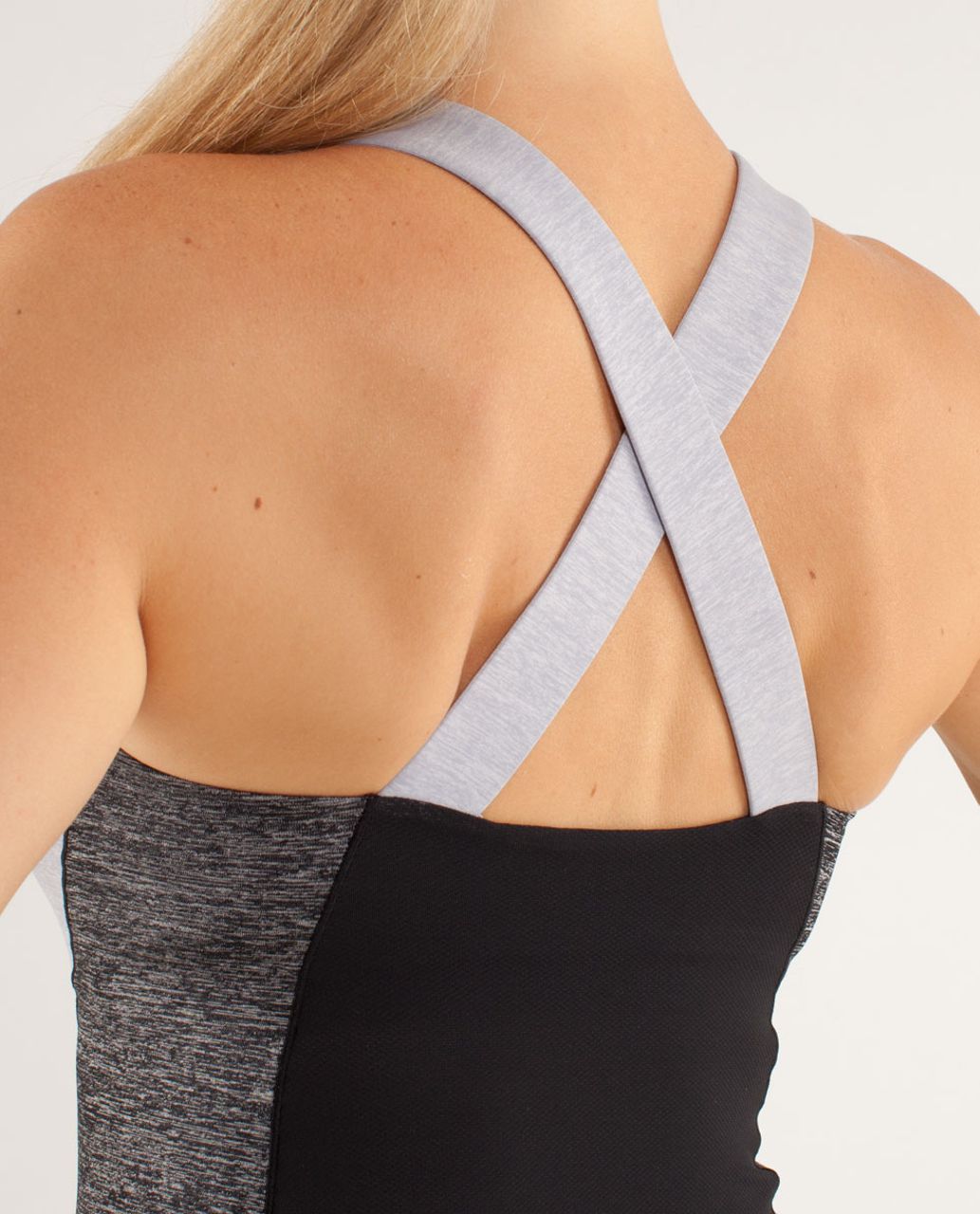 Lululemon Spin It To Win It Tank - Heathered Silver Slate / Black