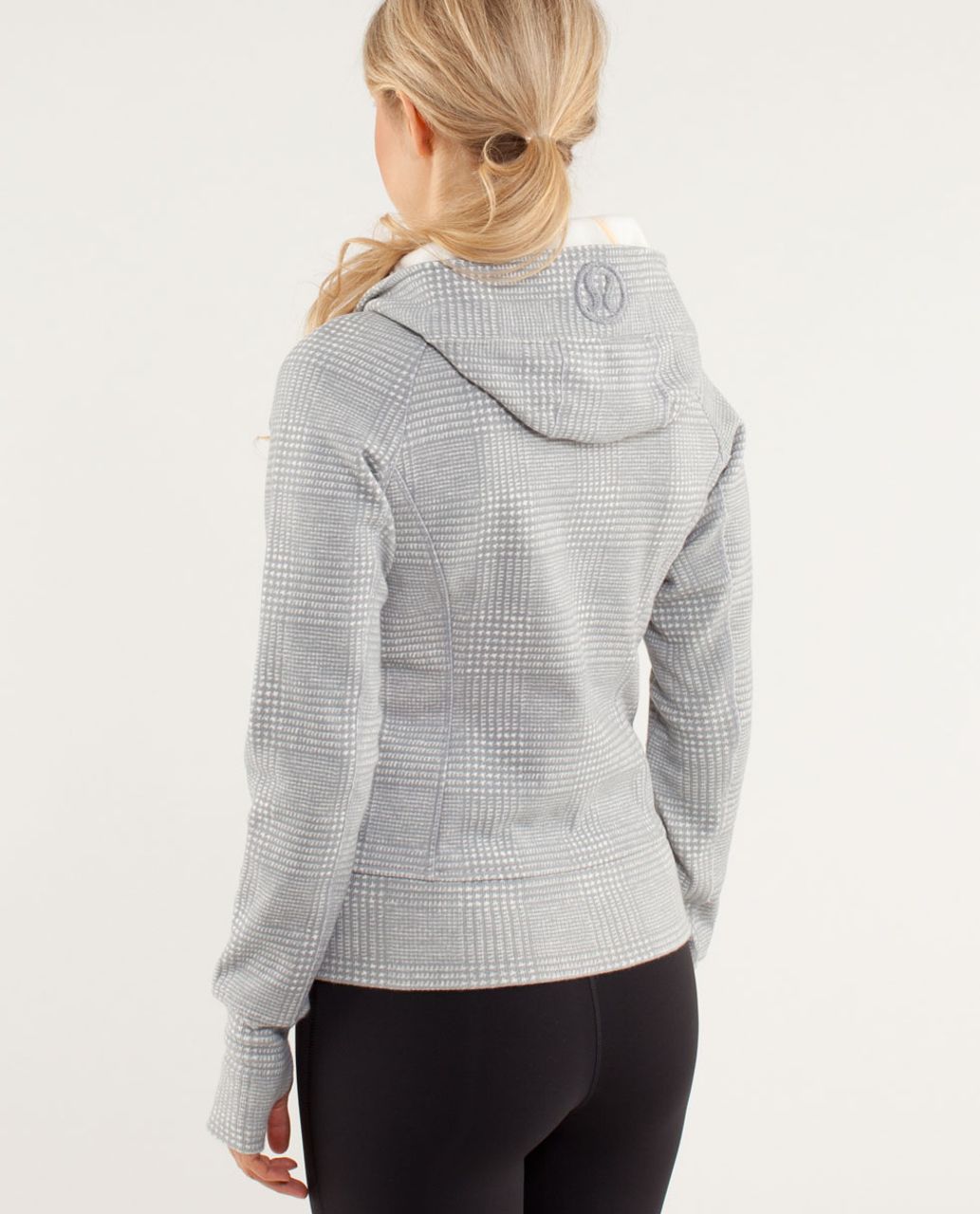 Lululemon Scuba Hoodie - Glen Check Polar Cream Silver Slate - lulu fanatics