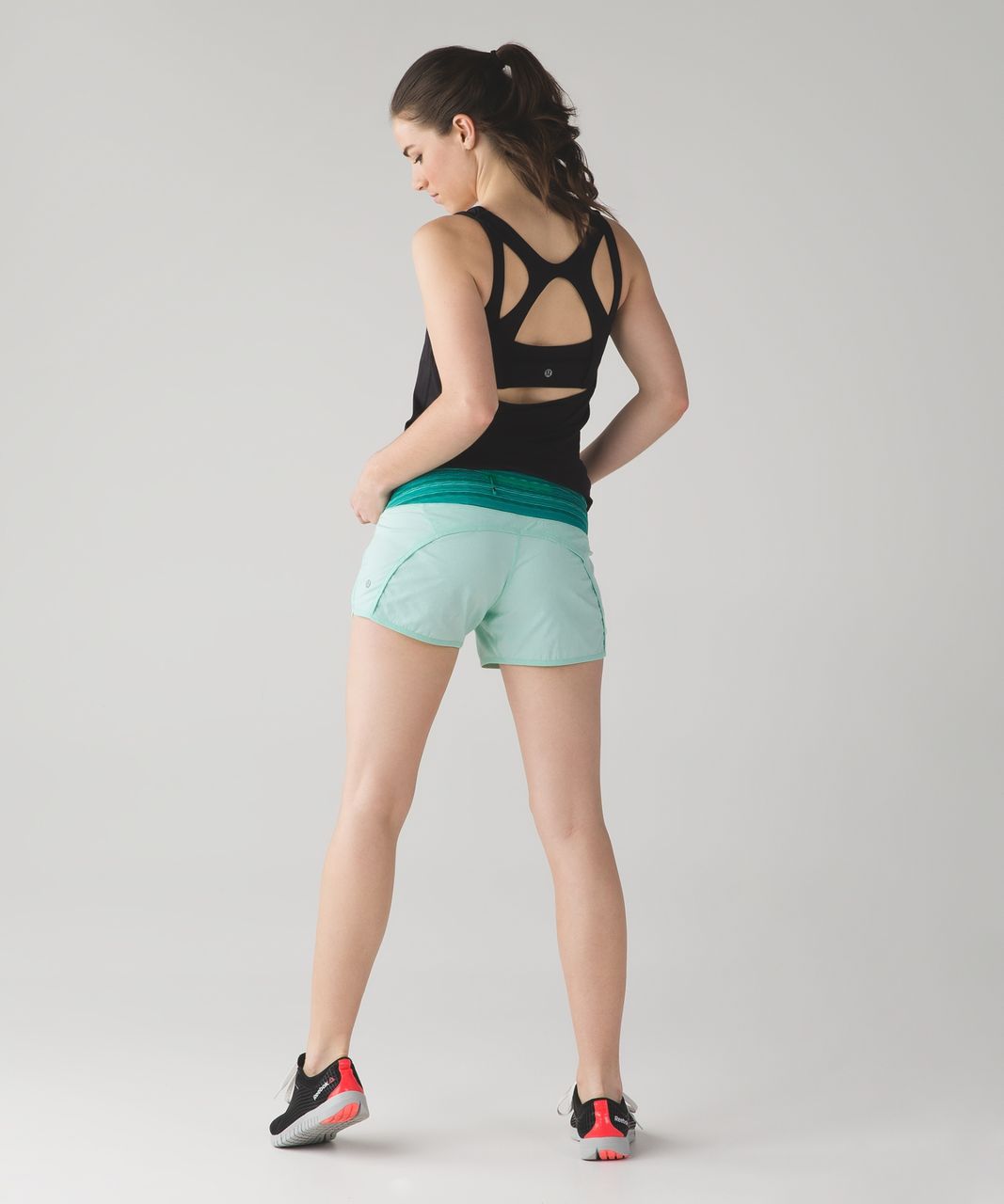 Lululemon Run Times Short - Sea Mist / Wave Twist Jungle Hero Blue