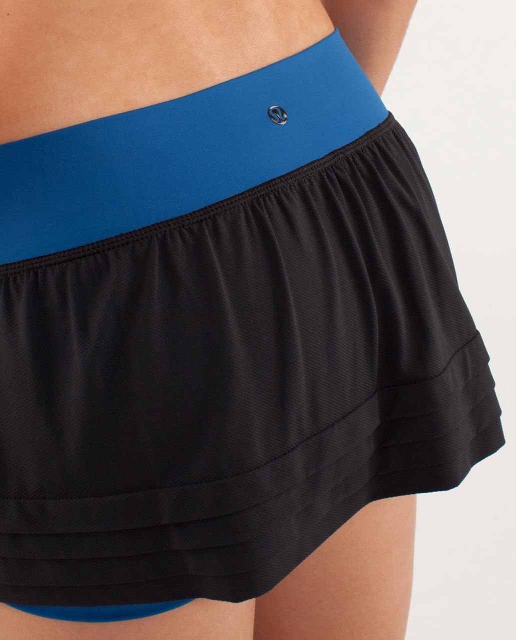 Lululemon Breath Of Fire Skirt - Black / Limitless Blue