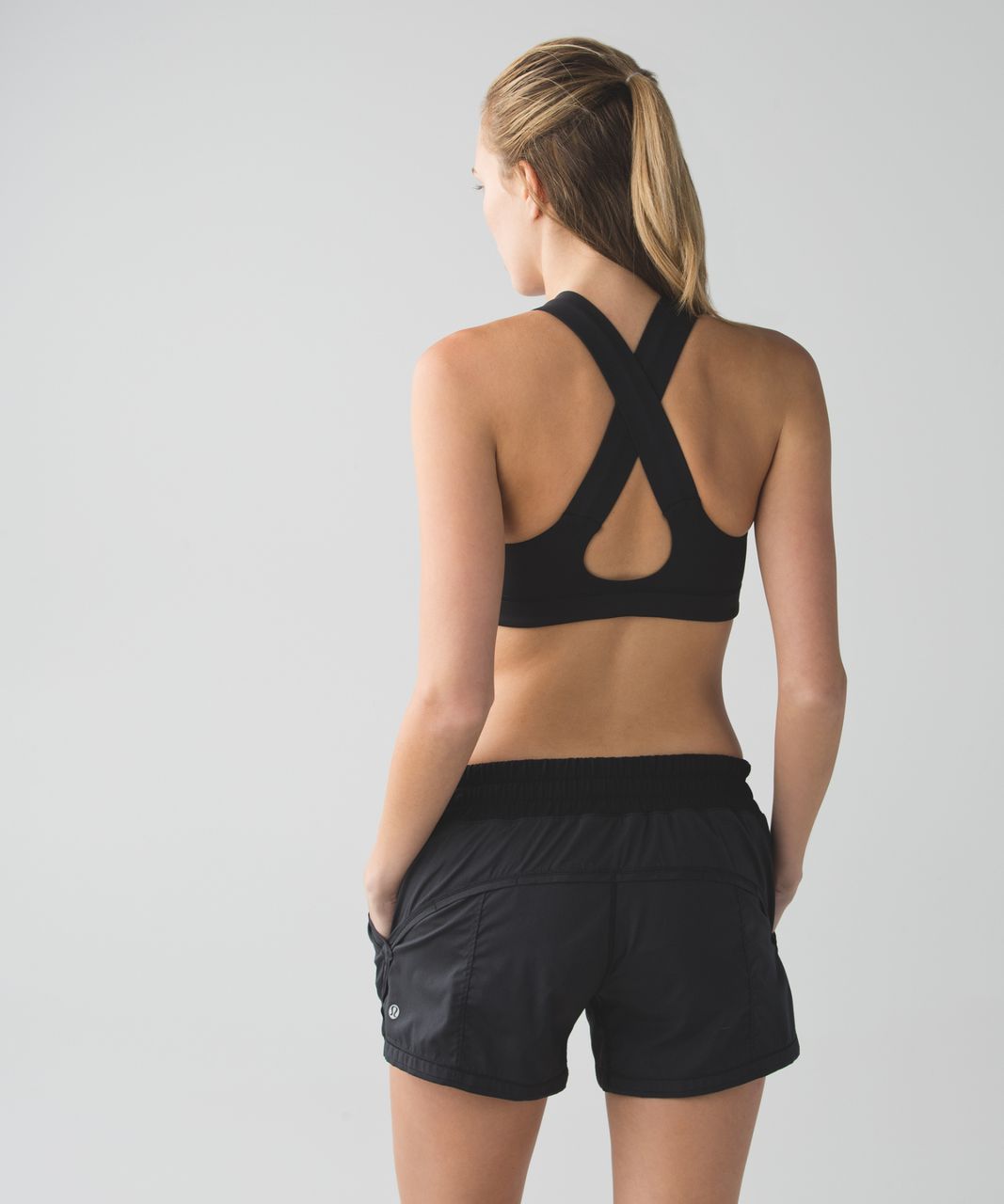 Lululemon All Sport Bra III - Heathered Black / Black - lulu fanatics