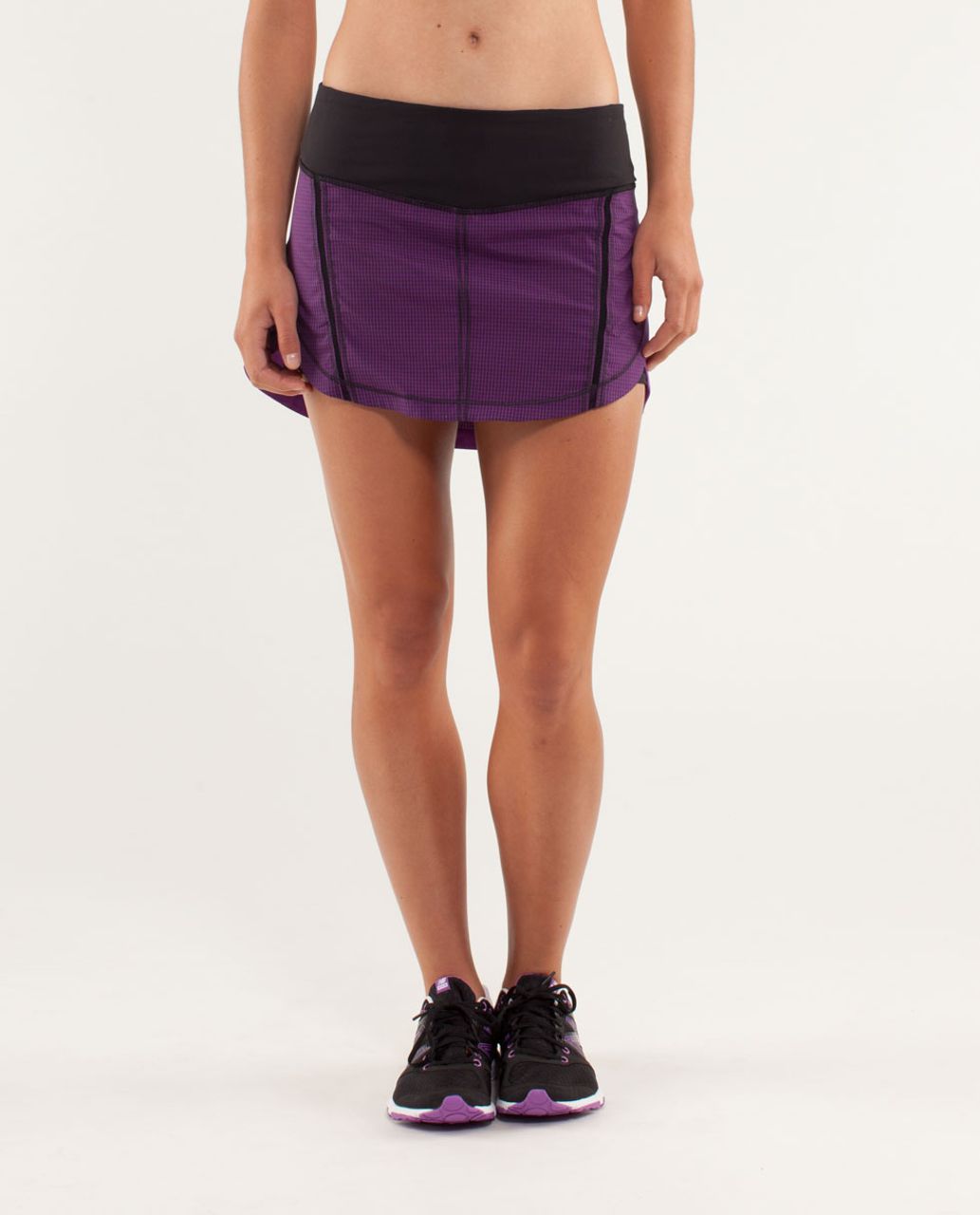 Lululemon Full Stride Skirt (Regular) - Eighth Gingham Tender Violet Black  / Black / Tender Violet