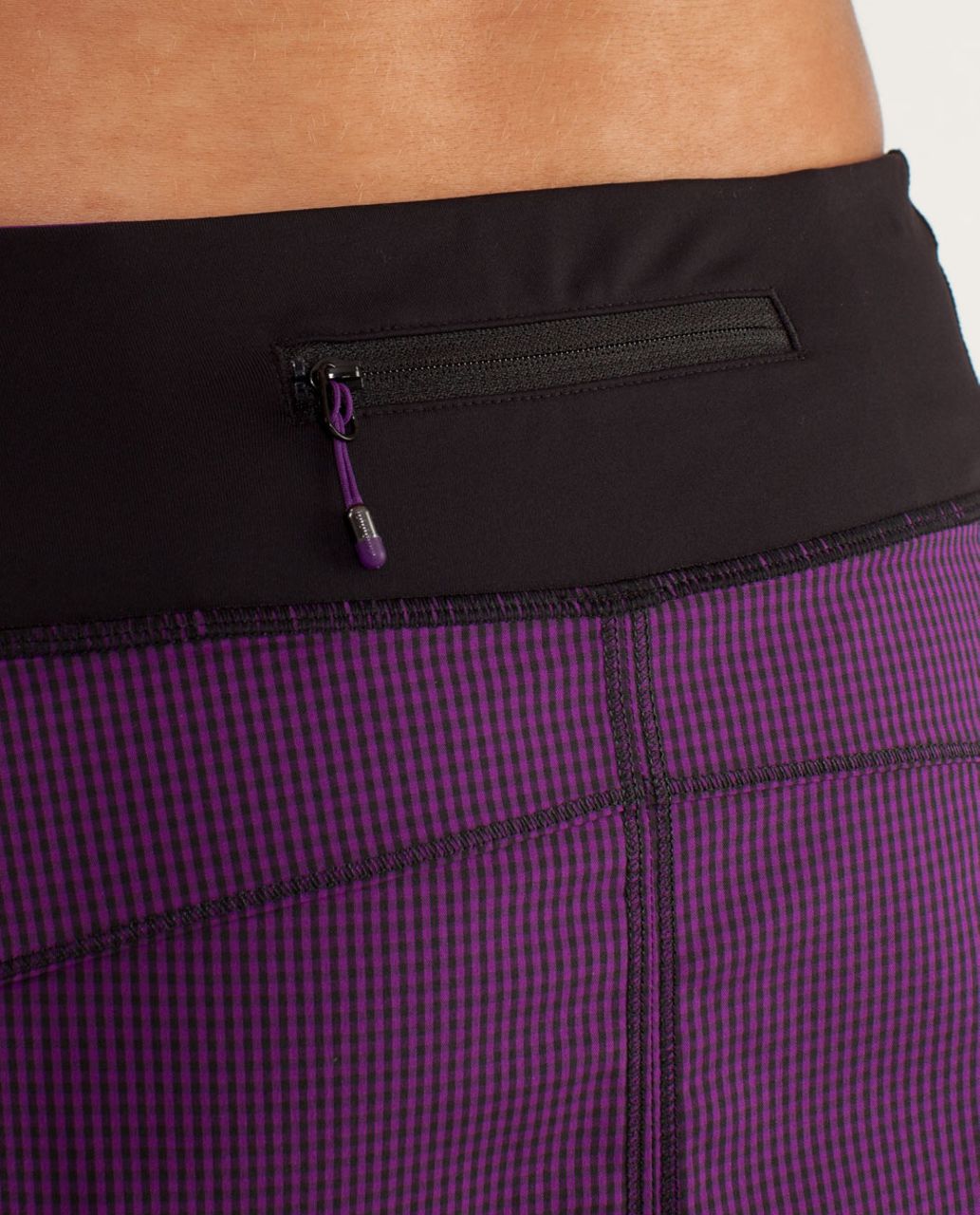 Lululemon Full Stride Skirt (Regular) - Eighth Gingham Tender Violet Black  / Black / Tender Violet