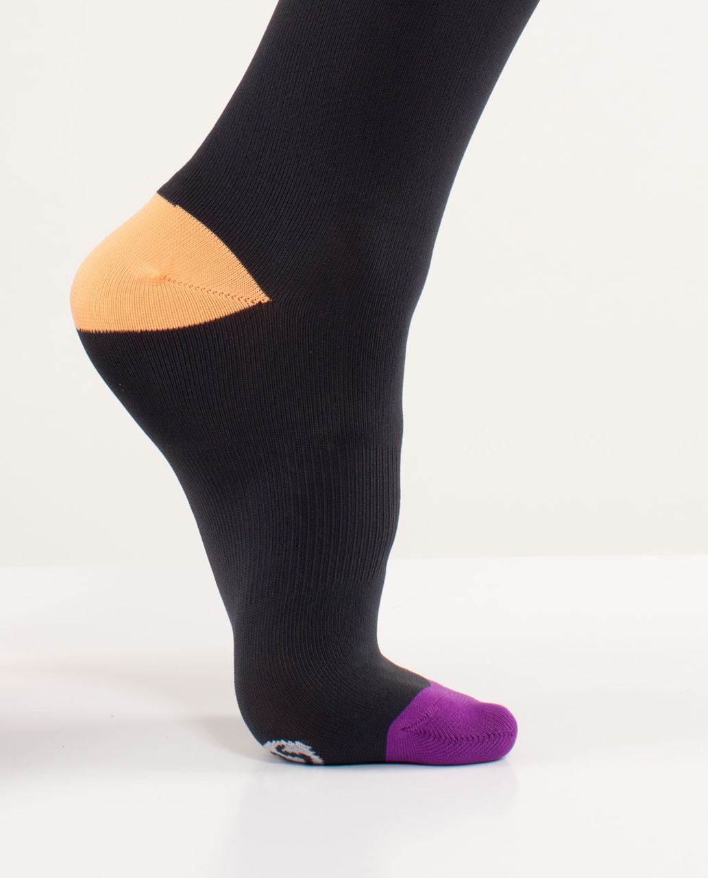 Lululemon Women's Run For A Latte Sock - Colour Block Deep Coal Tender Violet