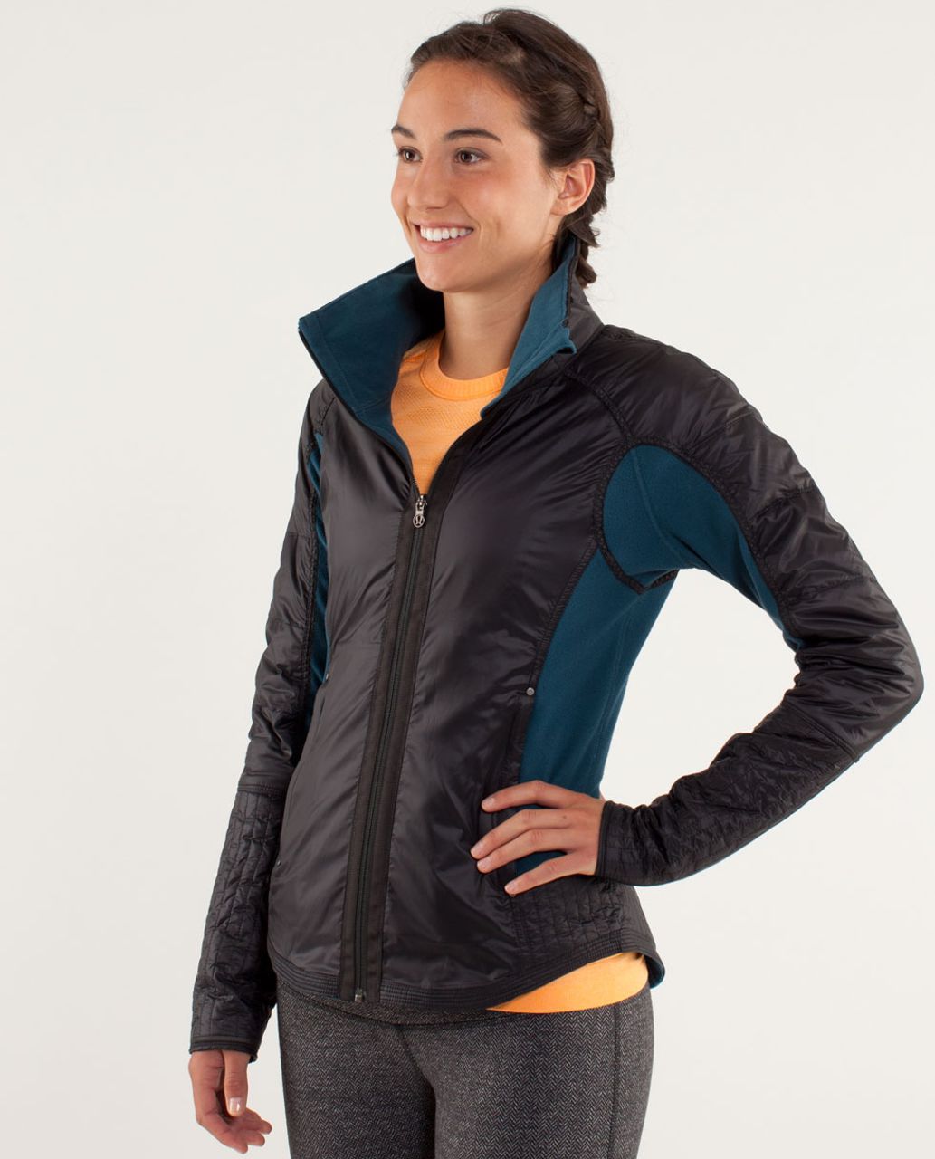 Lululemon Run:  Bundle Up Jacket - Alberta Lake / Black