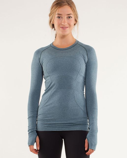 Lululemon Swiftly Tech Long Sleeve - Heathered Black - lulu fanatics