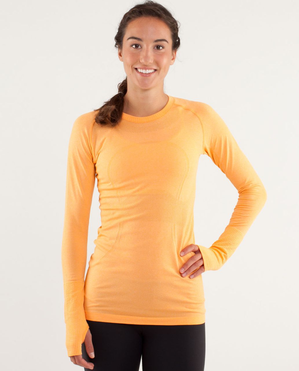 Lululemon Run:  Swiftly Tech Long Sleeve - Creamsicle Pop