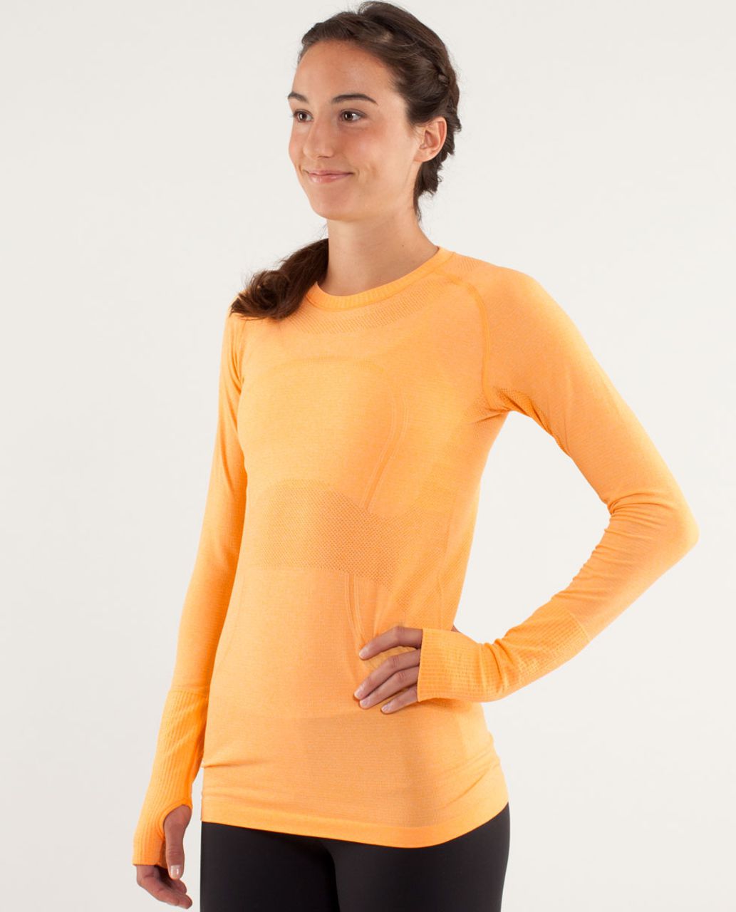 Lululemon Run:  Swiftly Tech Long Sleeve - Creamsicle Pop