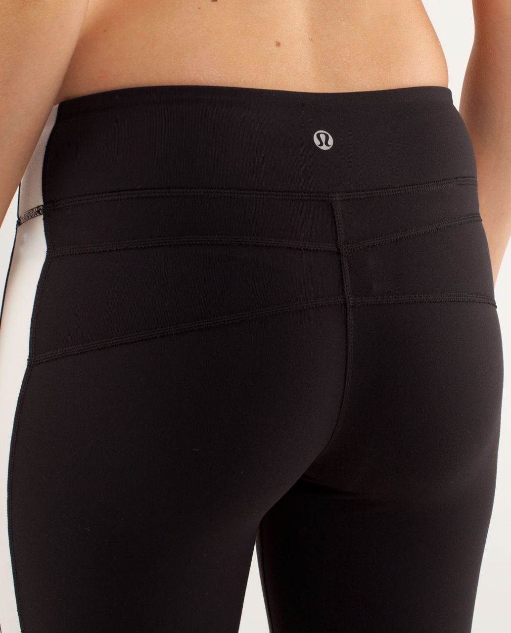 Lululemon Side Angle Pant - Black / Polar Cream / Half Micro Macro Stripe Polar Cream Heathered Silver Slate / Coal