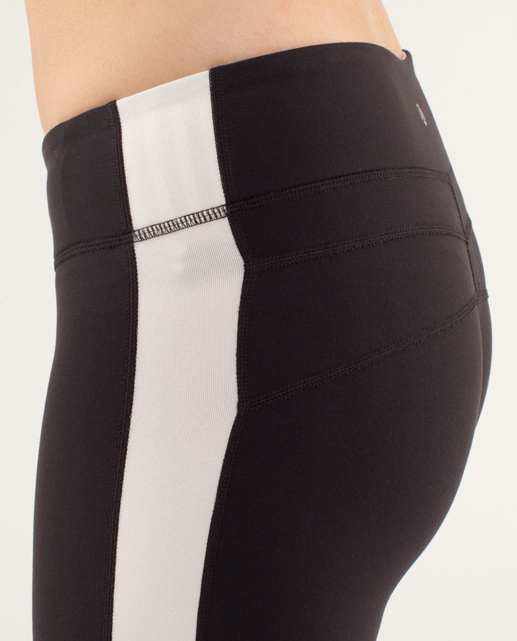 Lululemon Side Angle Pant - Black / Polar Cream / Half Micro Macro Stripe Polar Cream Heathered Silver Slate / Coal