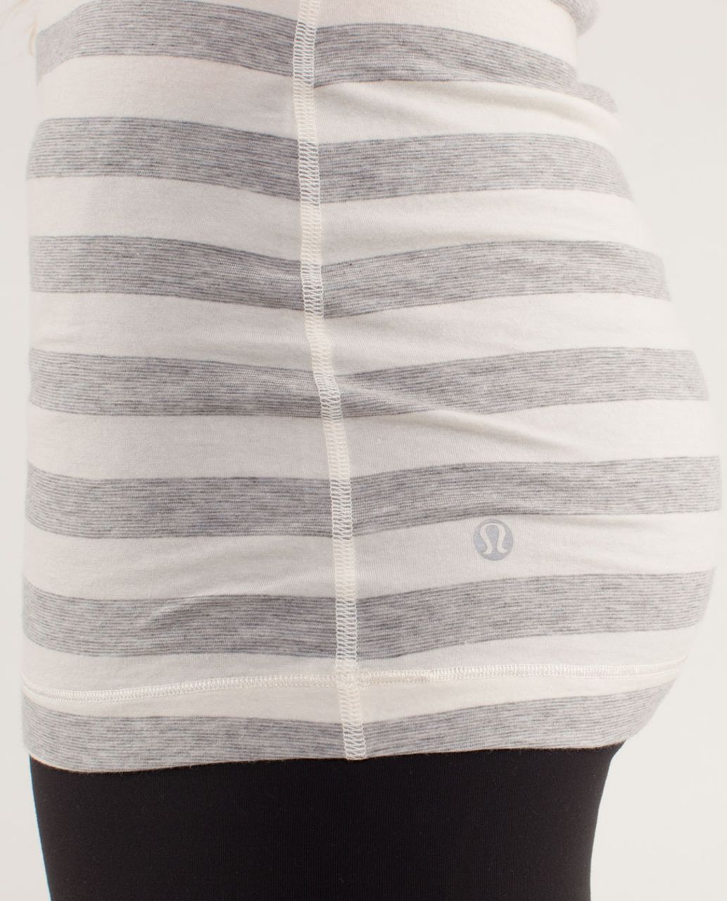 Lululemon Devotion Long Sleeve Tee - Micro Macro Polar Cream Silver Slate / Glen Check Polar Cream Silver Slate