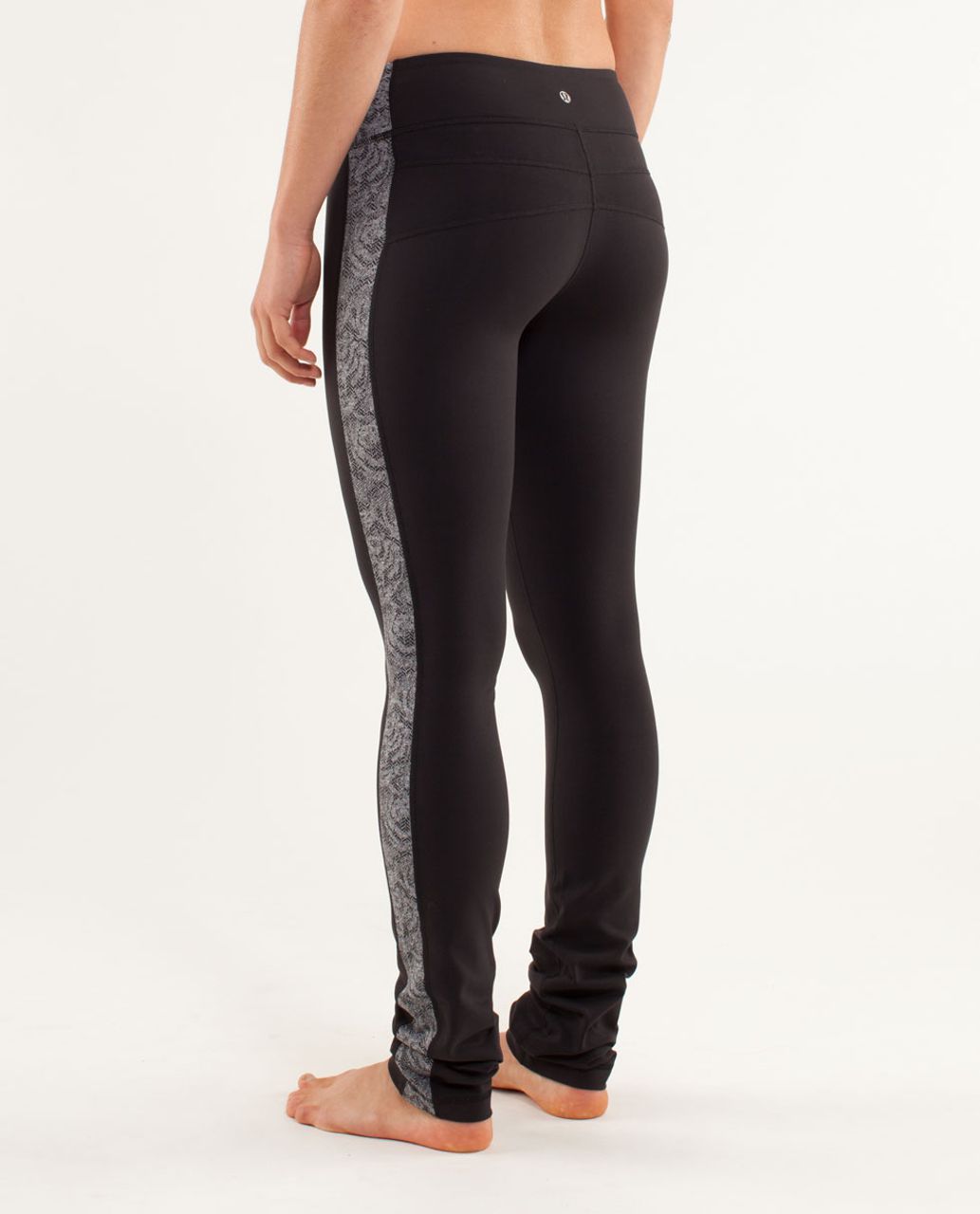 Lululemon Side Angle Pant - Black / Rose Herringbone Heathered Coal Black