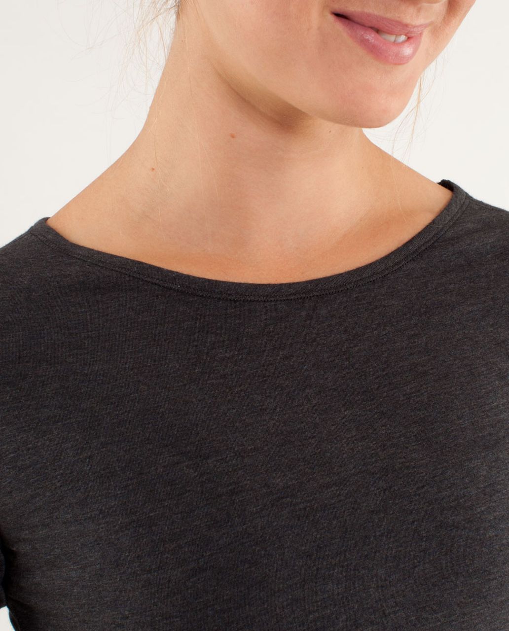 Lululemon Devotion Long Sleeve Tee - Heathered Black / Heathered Silver Slate