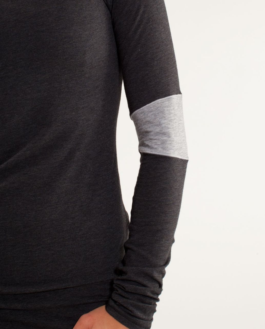 Lululemon Devotion Long Sleeve Tee - Heathered Black / Heathered Silver Slate