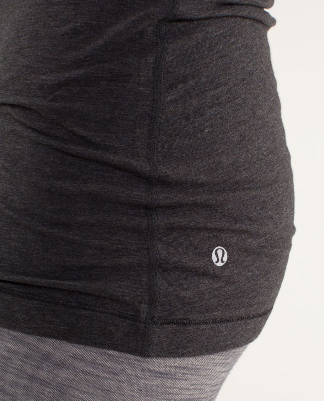 Lululemon Devotion Long Sleeve Tee - Heathered Black / Heathered Silver Slate