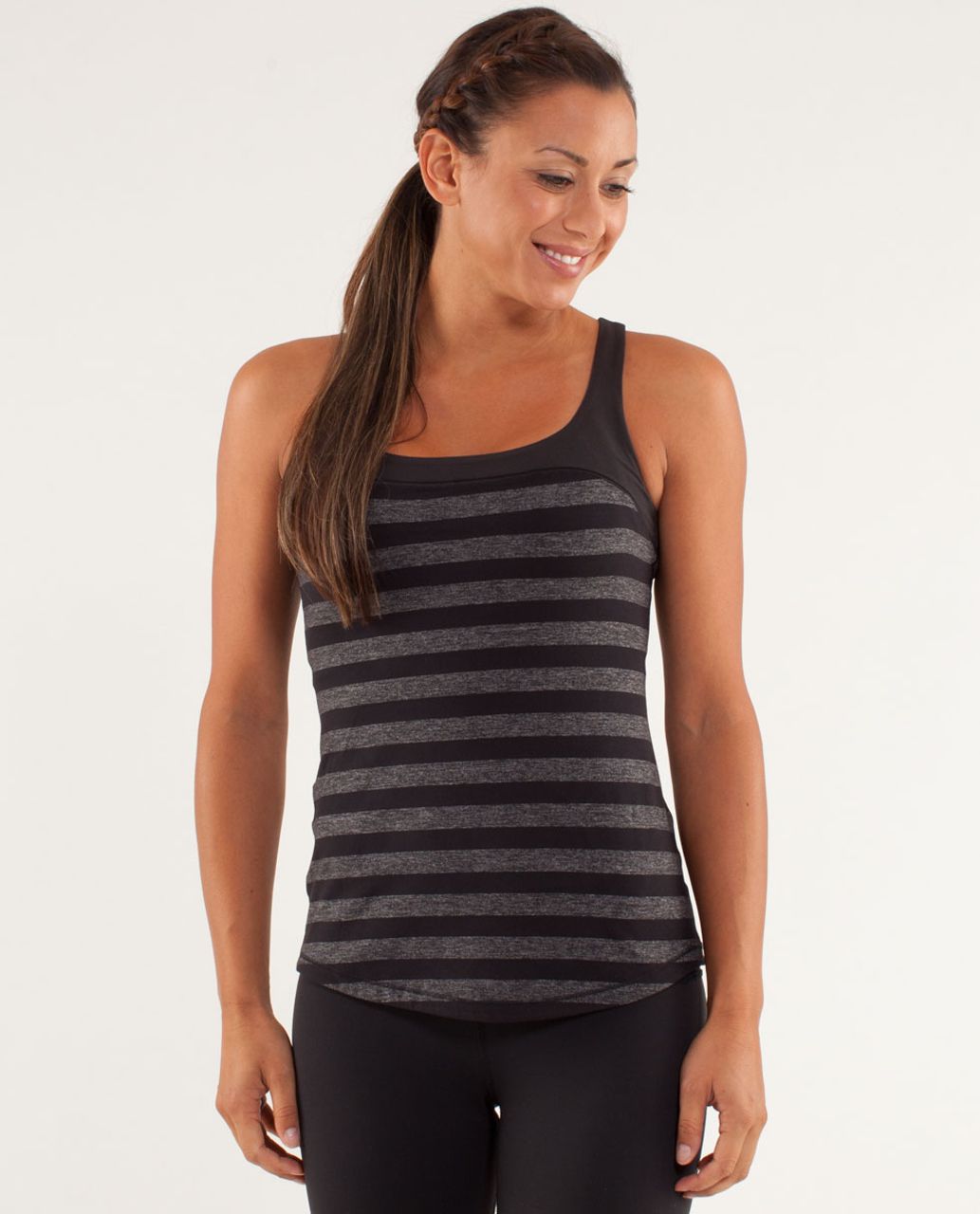 Lululemon Run:  First Base Tank - Micro Macro Black Heathered Black